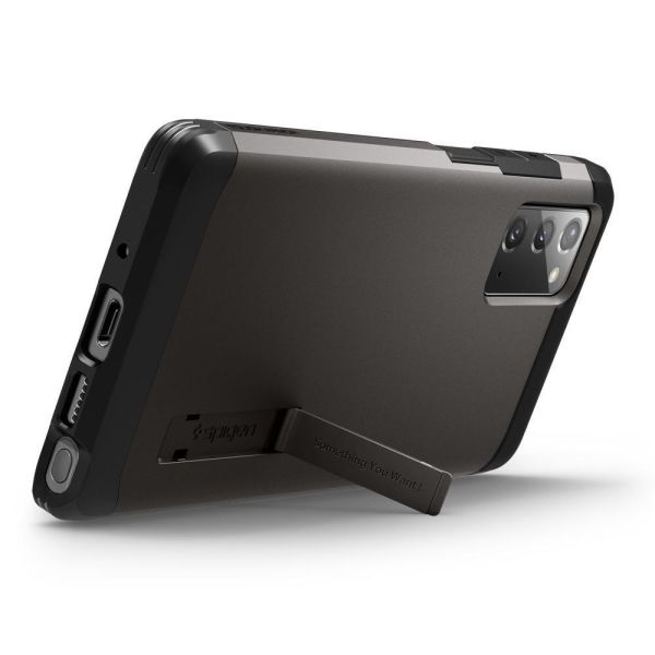 Spigen Galaxy Note 20 ile Uyumlu Kılıf Tough Armor Gunmetal