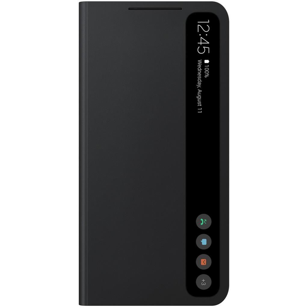 Galaxy S21 FE ile Uyumlu Smart Clear View Kılıf-Siyah EF-ZG990CBEGTR