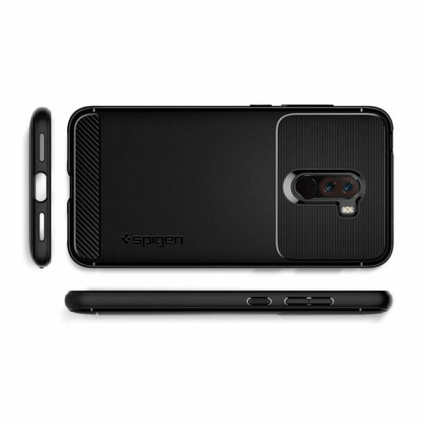 Spigen Pocophone F1 ile Uyumlu Kılıf Rugged Armor