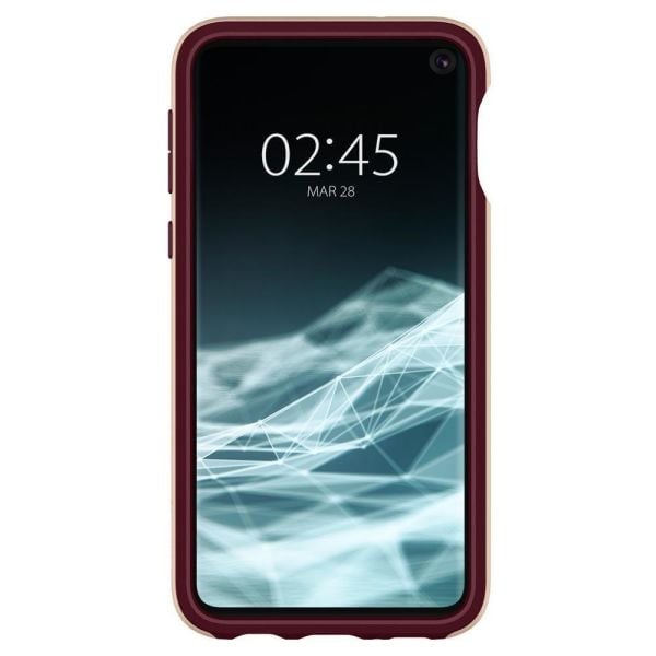 Spigen Galaxy S10e ile Uyumlu Kılıf Neo Hybrid Burgundy