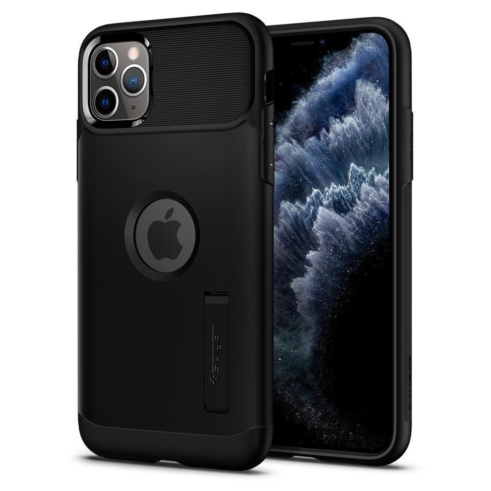 Spigen iPhone 11 Pro ile Uyumlu Kılıf Slim Armor Black