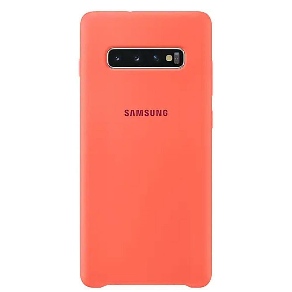 Galaxy S10 Plus ile Uyumlu Kılıf Silicone Cover Vişne Pembesi EF-PG975