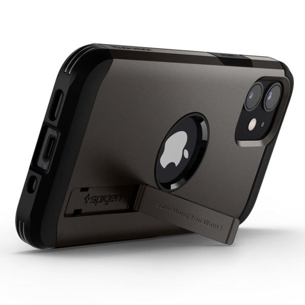 Spigen iPhone 12 Mini ile Uyumlu Kılıf Tough Armor Gunmetal