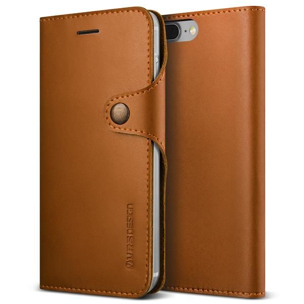 VRS Design iPhone 8 Plus /7 Plus ile Uyumlu Native Diary Kılıf Brown