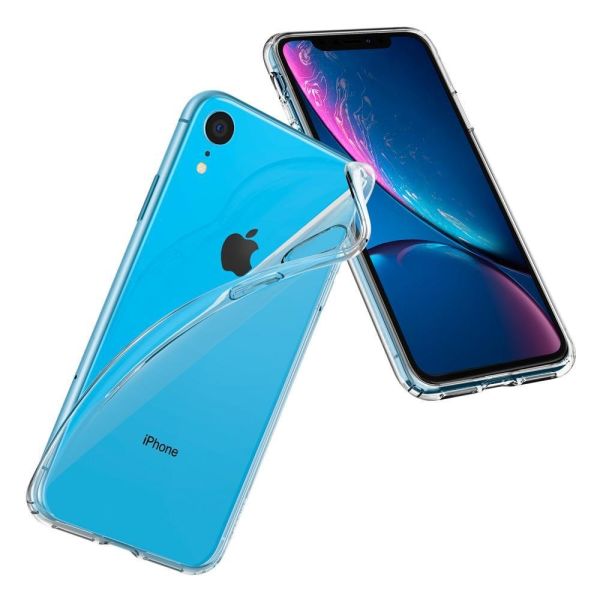 Spigen iPhone XR ile Uyumlu Kılıf Liquid Crystal 4 Tarafı Koruma Crystal Clear