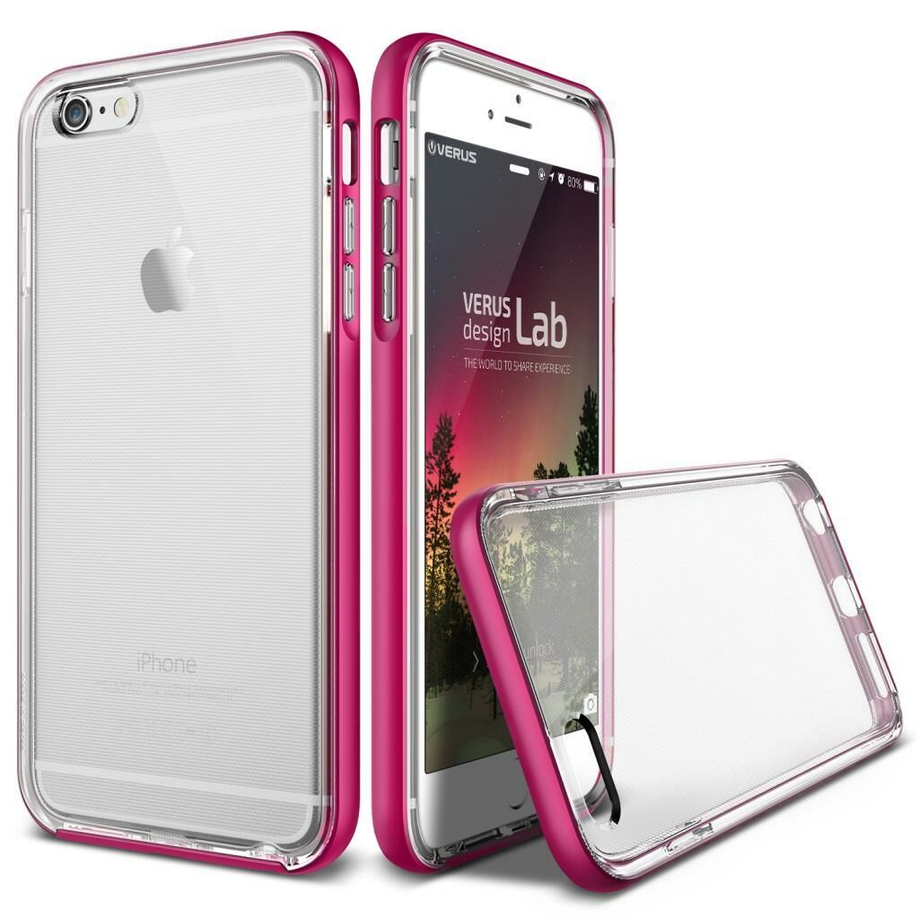 Verus iPhone 6 Plus/6S Plus ile Uyumlu Crystal Bumper Kılıf Hot Pink