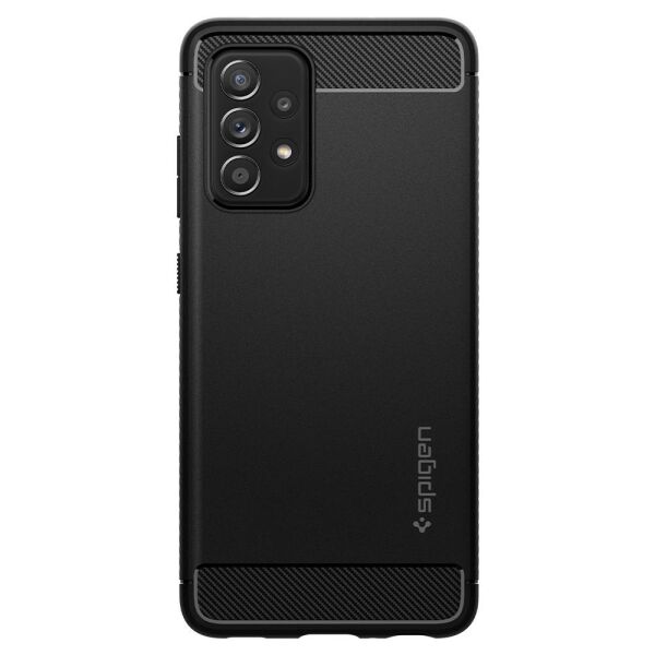 Spigen Galaxy A52 ile Uyumlu Kılıf Rugged Armor Matte Black