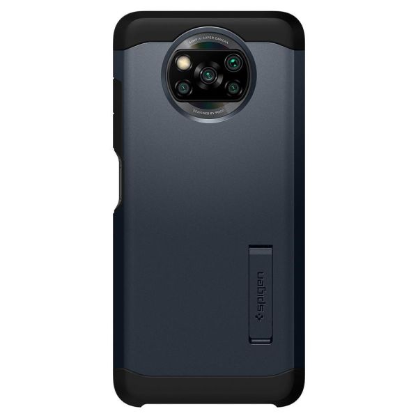 Spigen Poco X3 NFC / Poco X3 Pro ile Uyumlu Kılıf Tough Armor Metal Slate