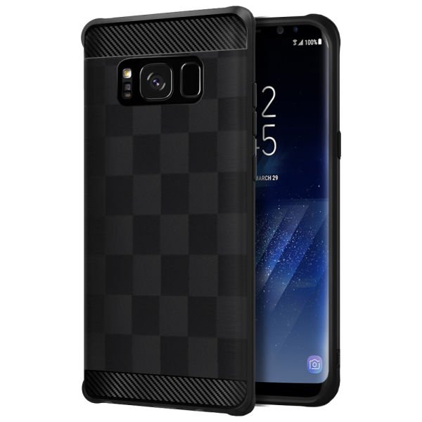 Buff Galaxy S8 Plus ile Uyumlu Black Armor Kılıf