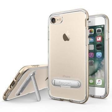 Spigen iPhone 7/8 ile Uyumlu Kılıf Crystal Hybrid Champagne Gold