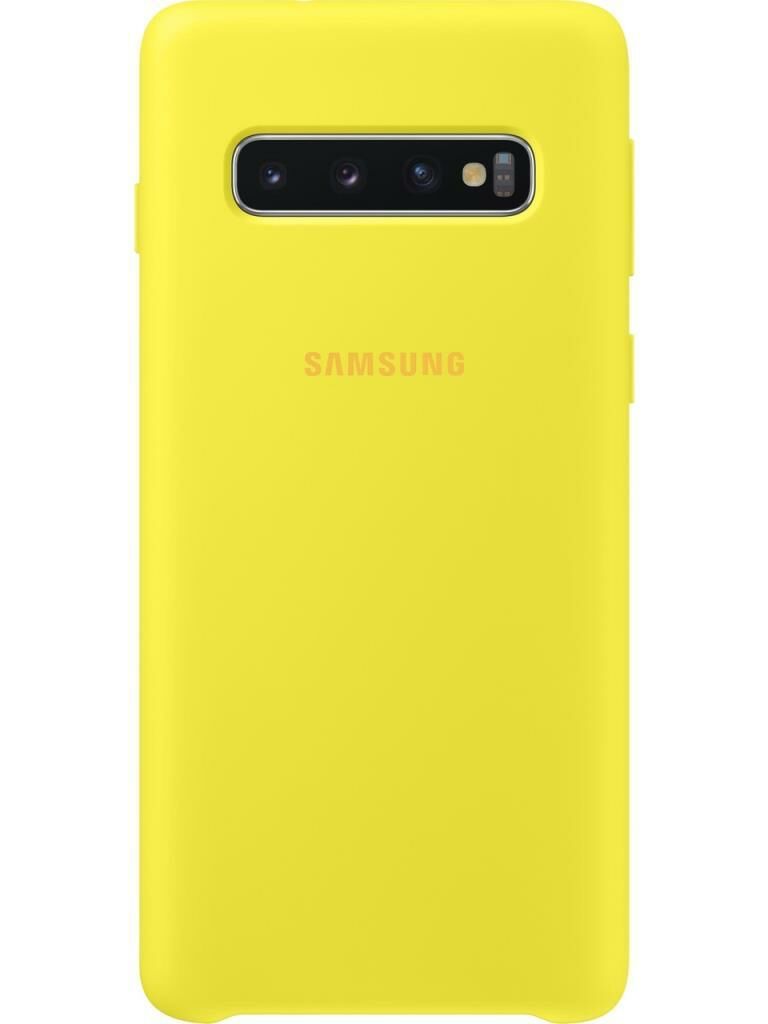 Galaxy S10 ile Uyumlu Kılıf Silicone Cover Sarı EF-PG973TYEGWW