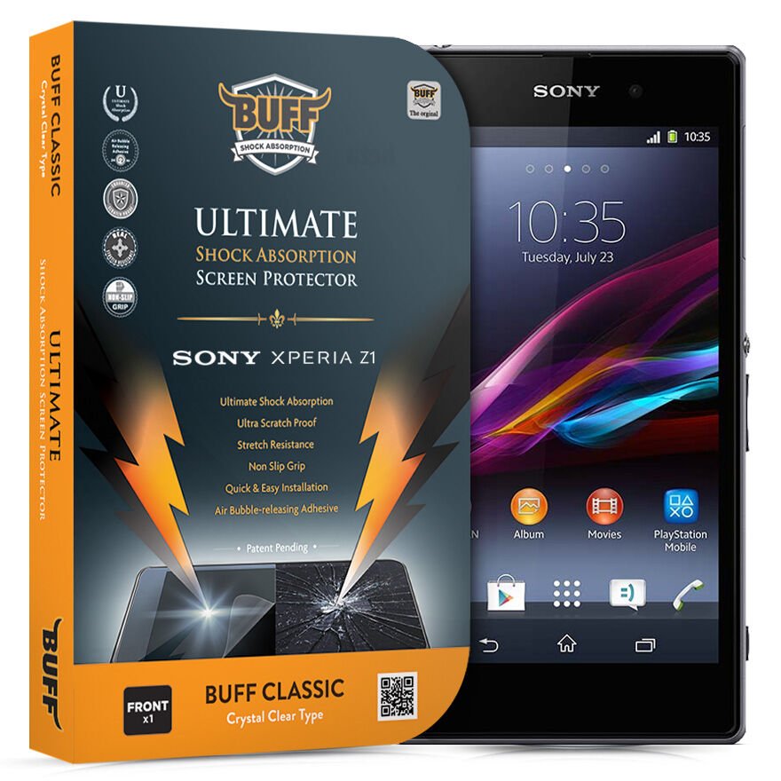 Buff Xperia Z1 ile Uyumlu Darbe Emici Film