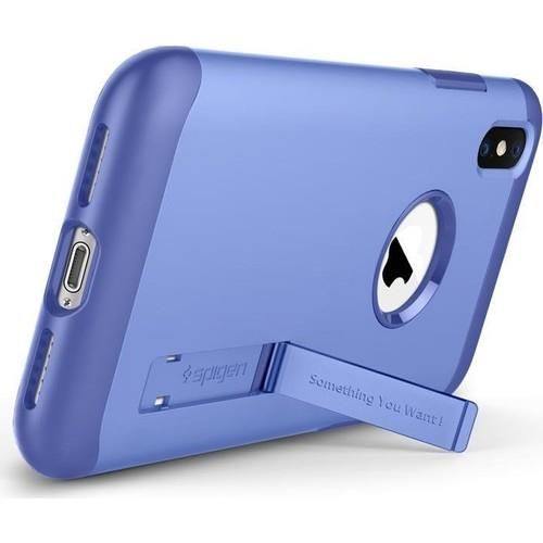 Spigen iPhone XS / iPhone X ile Uyumlu Kılıf Slim Armor Violet