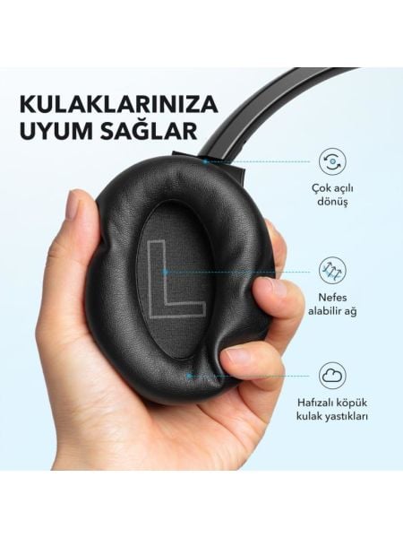 Anker Soundcore Q21i NC Kulak Üstü Bluetooth Kulaklık - Siyah