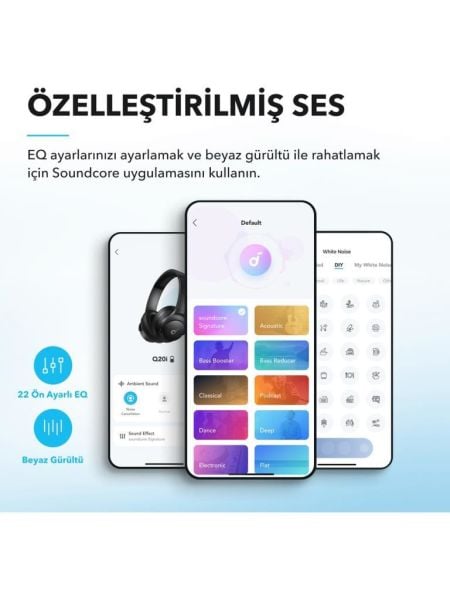Anker Soundcore Q21i NC Kulak Üstü Bluetooth Kulaklık - Siyah