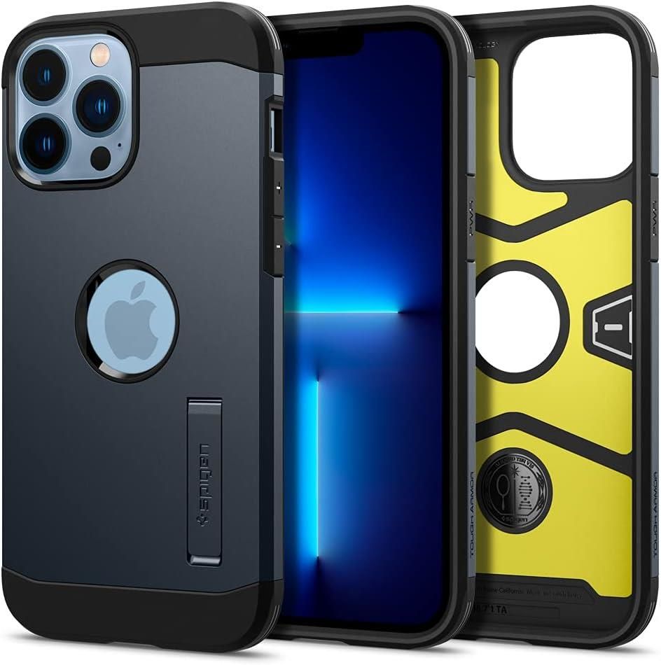 Spigen iPhone 13 Pro Max ile Uyumlu Kılıf Tough Armor Metal Slate