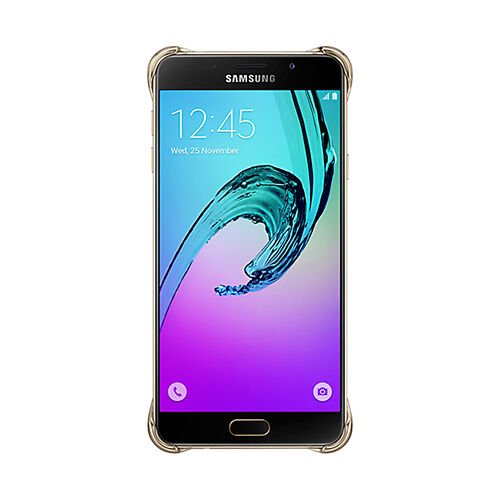 Galaxy A7 (2016) A710F ile Uyumlu Clear Back Cover Kılıf Altın EF-QA710CFEGWW