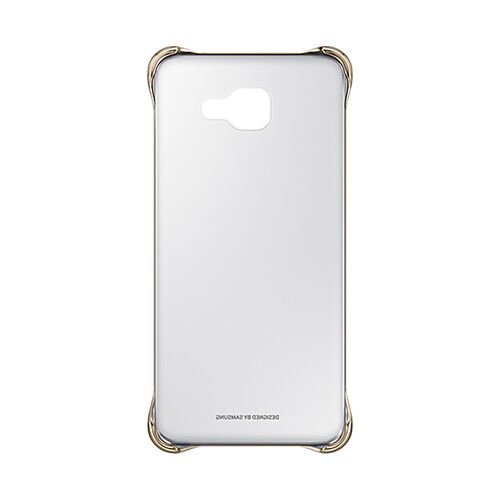 Galaxy A7 (2016) A710F ile Uyumlu Clear Back Cover Kılıf Altın EF-QA710CFEGWW