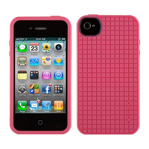 Speck iPhone 4S/4 ile Uyumlu PixelSkin HD Silikon Kılıf Pembe