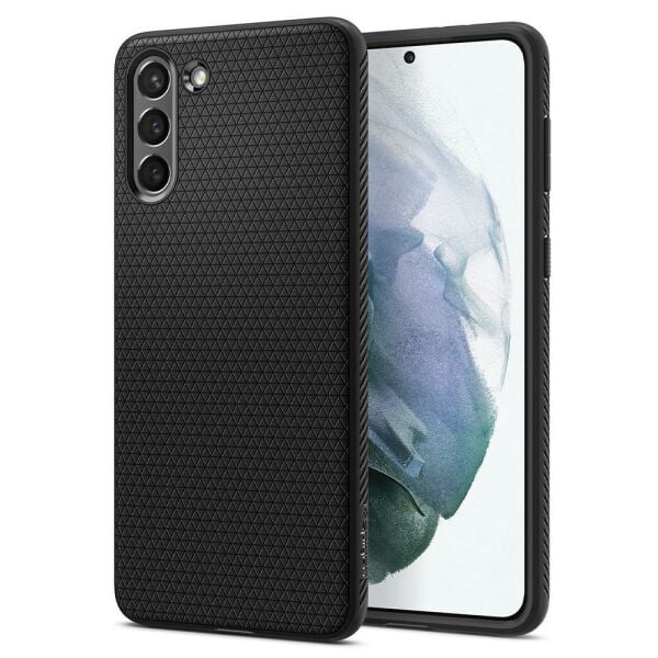 Spigen Galaxy S21 ile Uyumlu Kılıf Liquid Air Matte Black