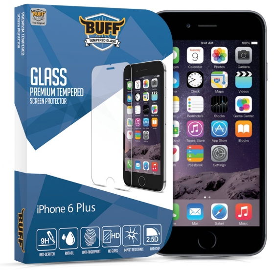 Buff iPhone 6 Plus / 6s Plus ile Uyumlu Glass Ekran Koruyucu