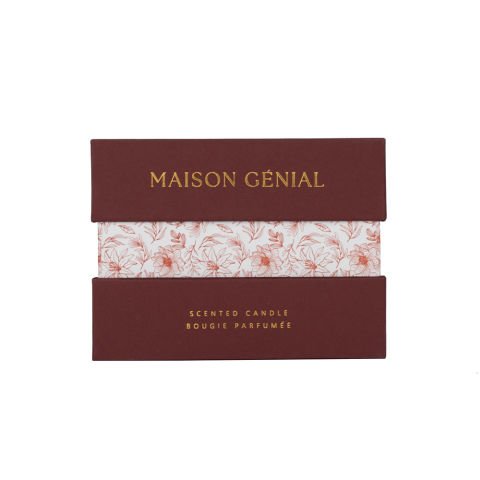 Maison Genial Luxury Sandal Wood Bordo Mum Küçük Boy 160g