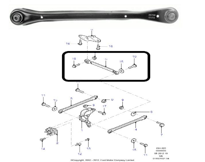 Ford Mondeo 2001-2007 Sedan Задний стабилизатор поперечной устойчивости (задний) Импортный бренд 1S715K898AG