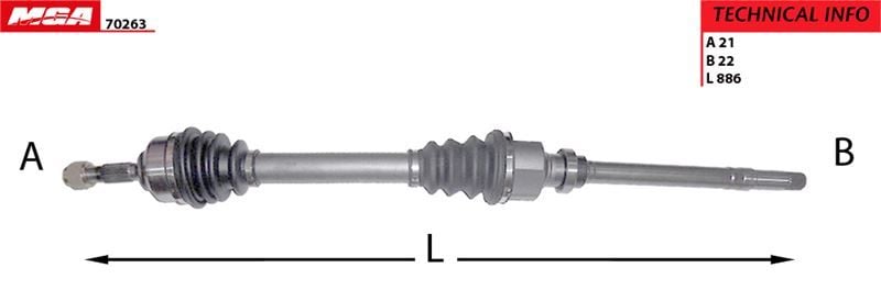 Peugeot 206 1.6 Ön Sağ Komple Aks Mga Marka 3273.CQ