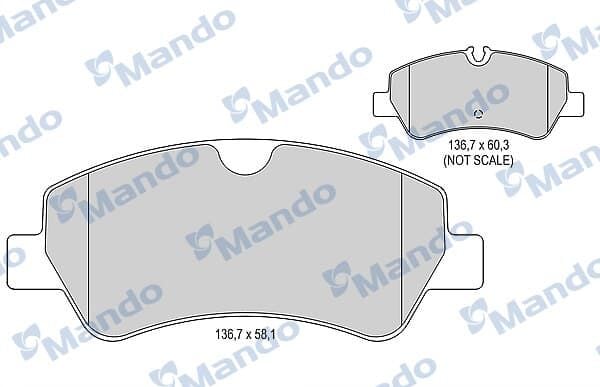 Fiat Albea 1.3 Multijet Arka Fren Balatası MANDO Marka 77362453