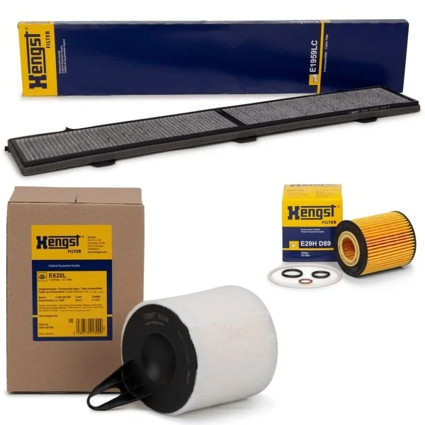 Bmw E87 118i Periodic Maintenance Filter Set Hengst Brand Oil-Free E1959LC - E29HD89 - E620L