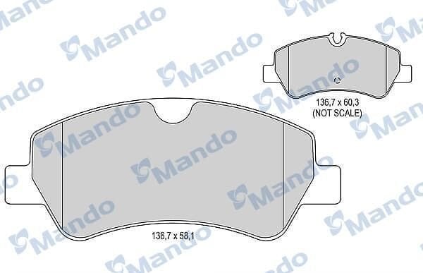 Fiat Bravo 1.6 16V Arka Fren Balatası MANDO Marka 77362453