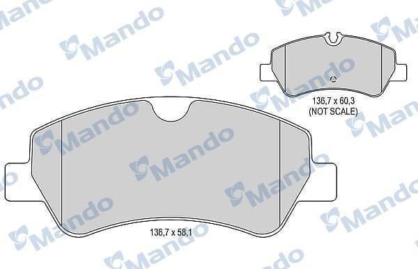 Fiat Bravo 1.9 Multijet Arka Fren Balatası MANDO Marka 77362453