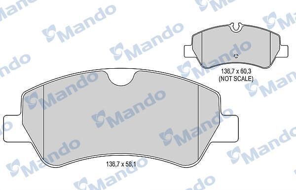 Fiat Palio 1.4 8V Arka Fren Balatası MANDO Marka 77362453
