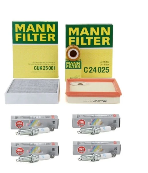 Bmw F20 120i Periyodik Bakım Filtre Seti Mann Marka Bujili HU7003x-C24025-CUK25001-91530