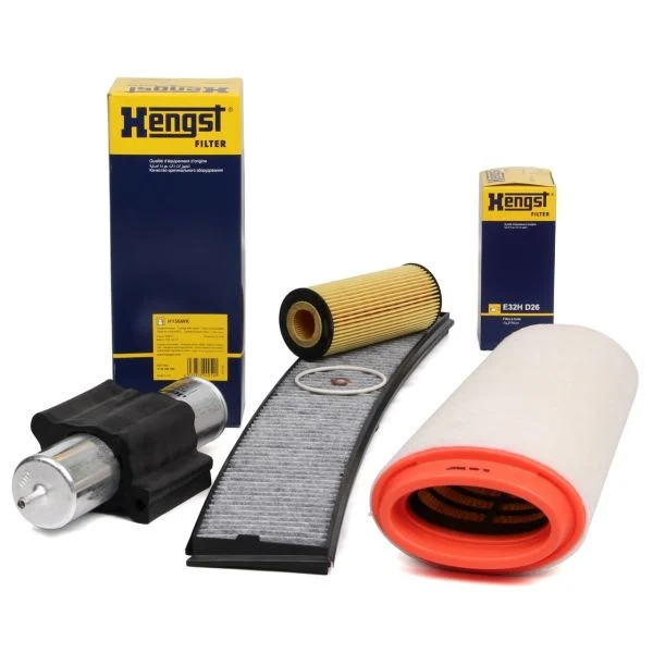 Bmw E46 Case 320d M47N Engine Periodic Maintenance Filter Set Hengst Brand E32HD26 - E377L - WPK206 - H156WK