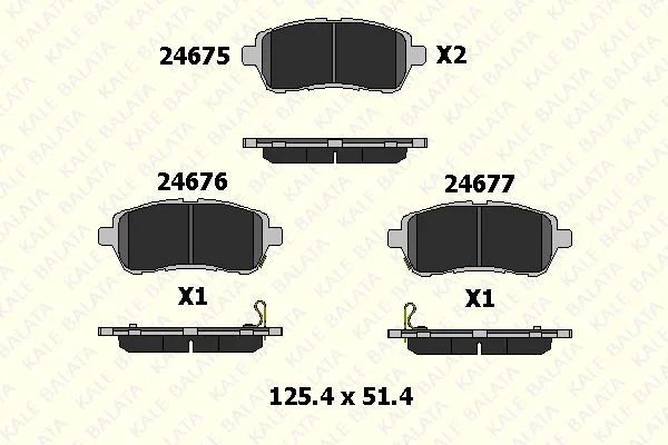 Ford Fiesta 2008-2018 Ön Fren Balata Takım Kale Marka 2467516505