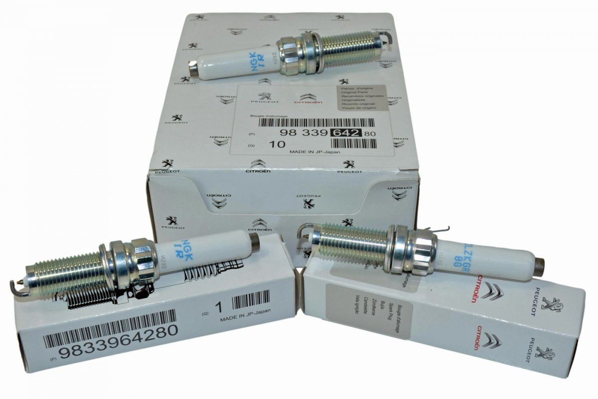 Opel Corsa F 1.2 Gasoline Ignition Spark Plug Set 3 Pieces Psa Original 9833964280