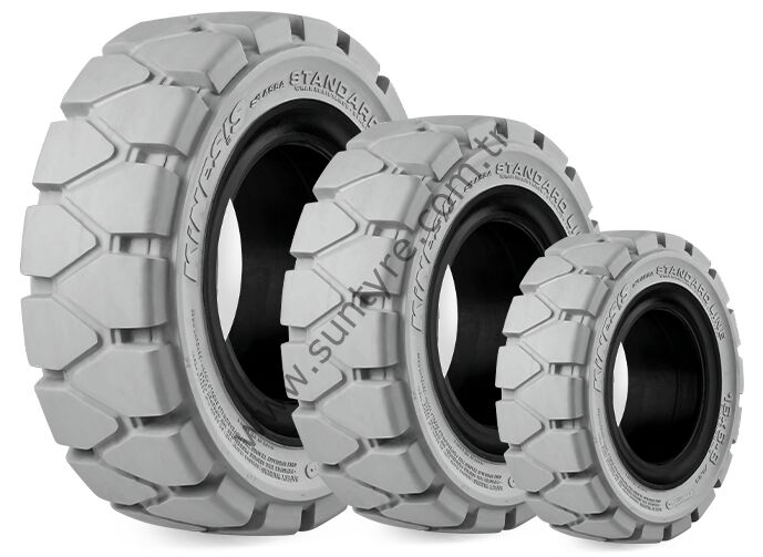 Kinesis 16X6-8 Standard Line Clip Nm Grey Solid Dolgu-Gri-Segmanlı Forklift Lastiği