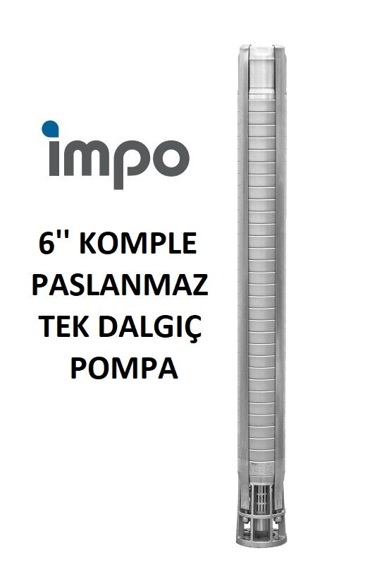 İmpo SS 665/22 - 6'' Paslanmaz Tek Dalgıç Pompa 312 Mss - 60 HP