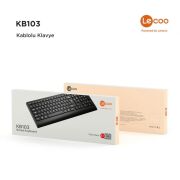 Lenovo Lecoo KB103 USB Kablolu Klavye Q Siyah