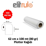 Elitrulo Plotter Kağıdı 62cm x 100mt 80gr