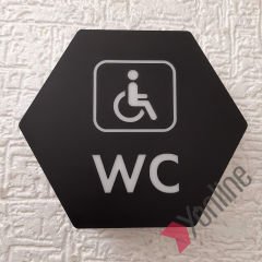 Honeycomb Serisi Işıklı Engelli WC Yönlendirme Tabelası