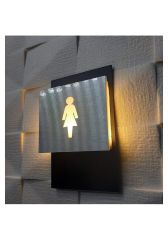 Kadın Ikonlu Işıklı WC Yönlendirme Tabelası
