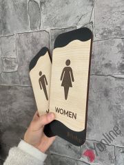 Meşe Serisi Kadın ve Erkek WC Seti