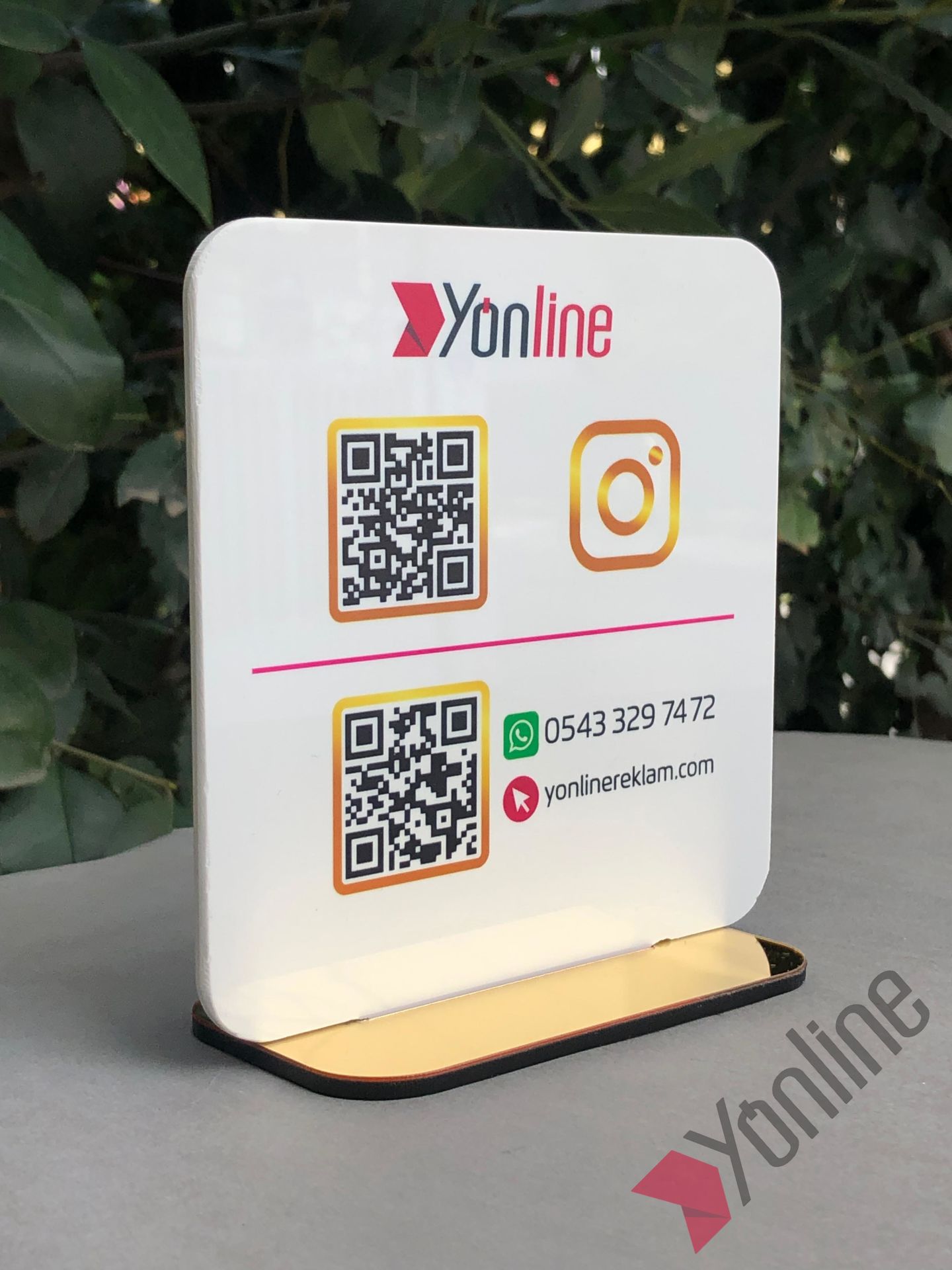 Restoran & Cafe & Barlara Standlı Pleksi QR Kod Menü