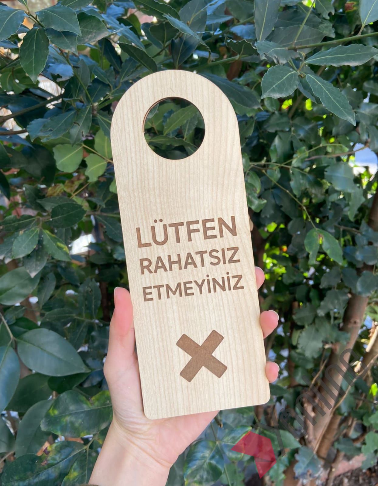 Çift Taraflı Lütfen Rahatsız Etmeyiniz Kapı Kolu Askısı