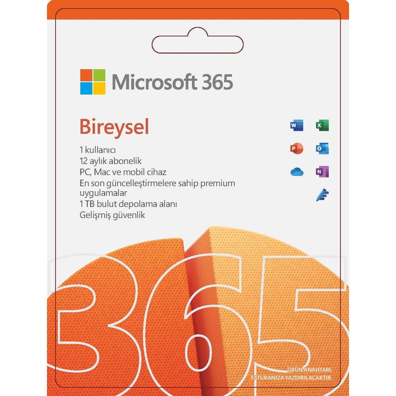 Office 365 Bireysel Türkçe Kutu 1 Yıl QQ2-01451 Ofis Programı