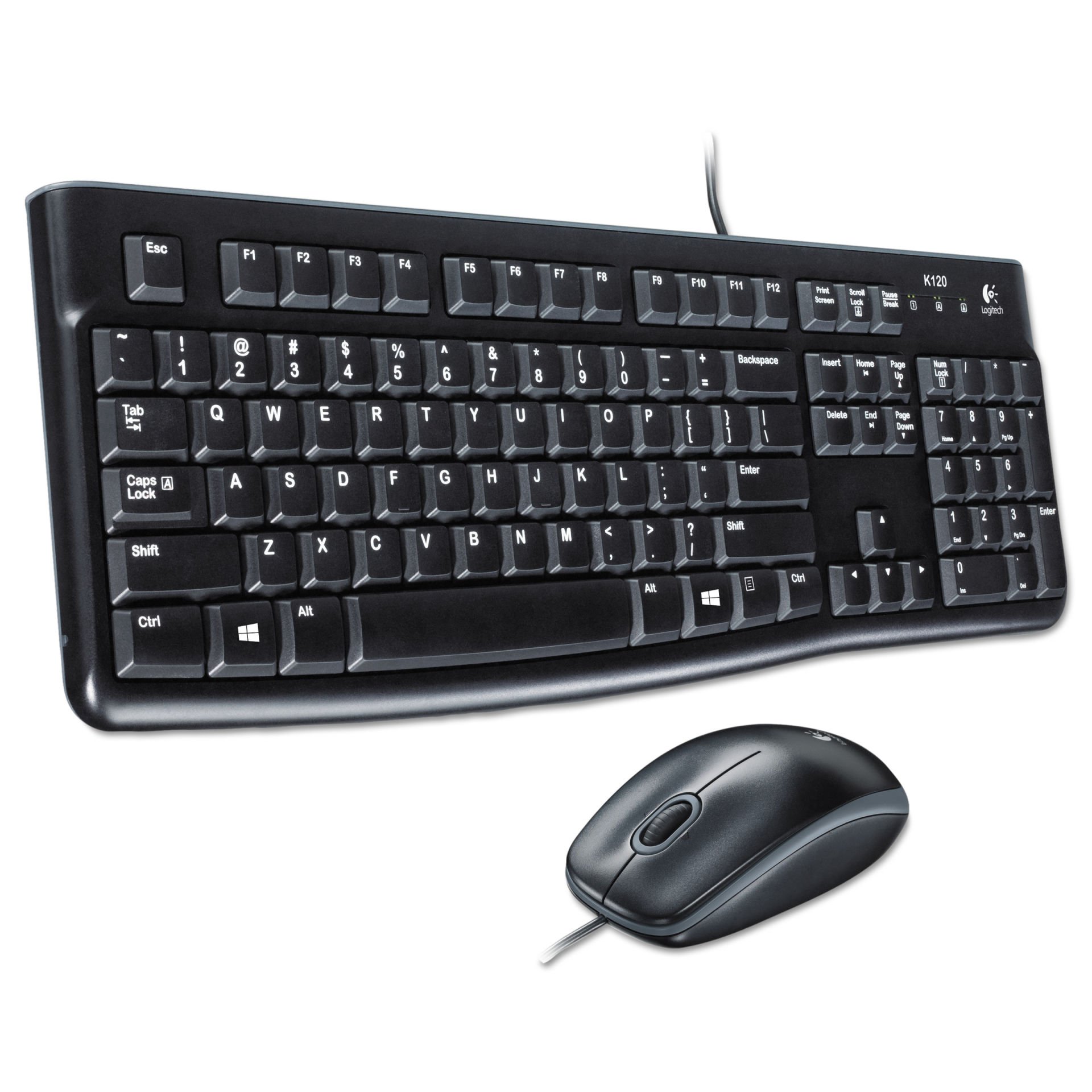 LOGITECH MK120 TÜRKÇE KABLOLU USB STANDART SİYAH Q KLAVYE+MOUSE