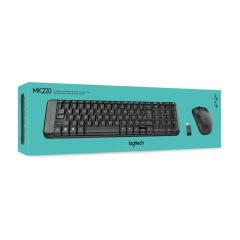 LOGITECH MK220 TÜRKÇE KABLOSUZ SİYAH Q KLAVYE+MOUSE SET