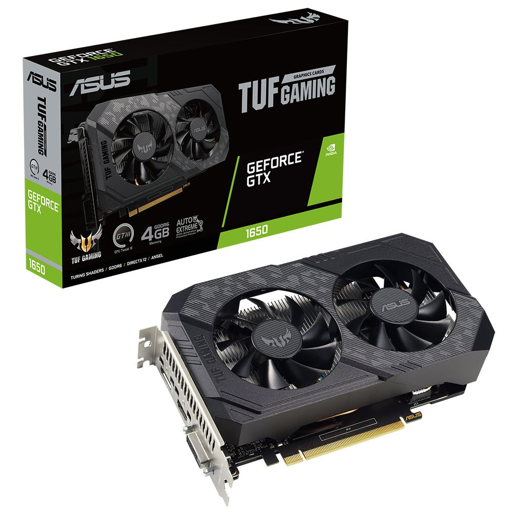 ASUS TUF-GTX1650-4GD6-P--V2-GAMING GTX1650 4GB GDDR6 128Bit DVI/HDMI/DP